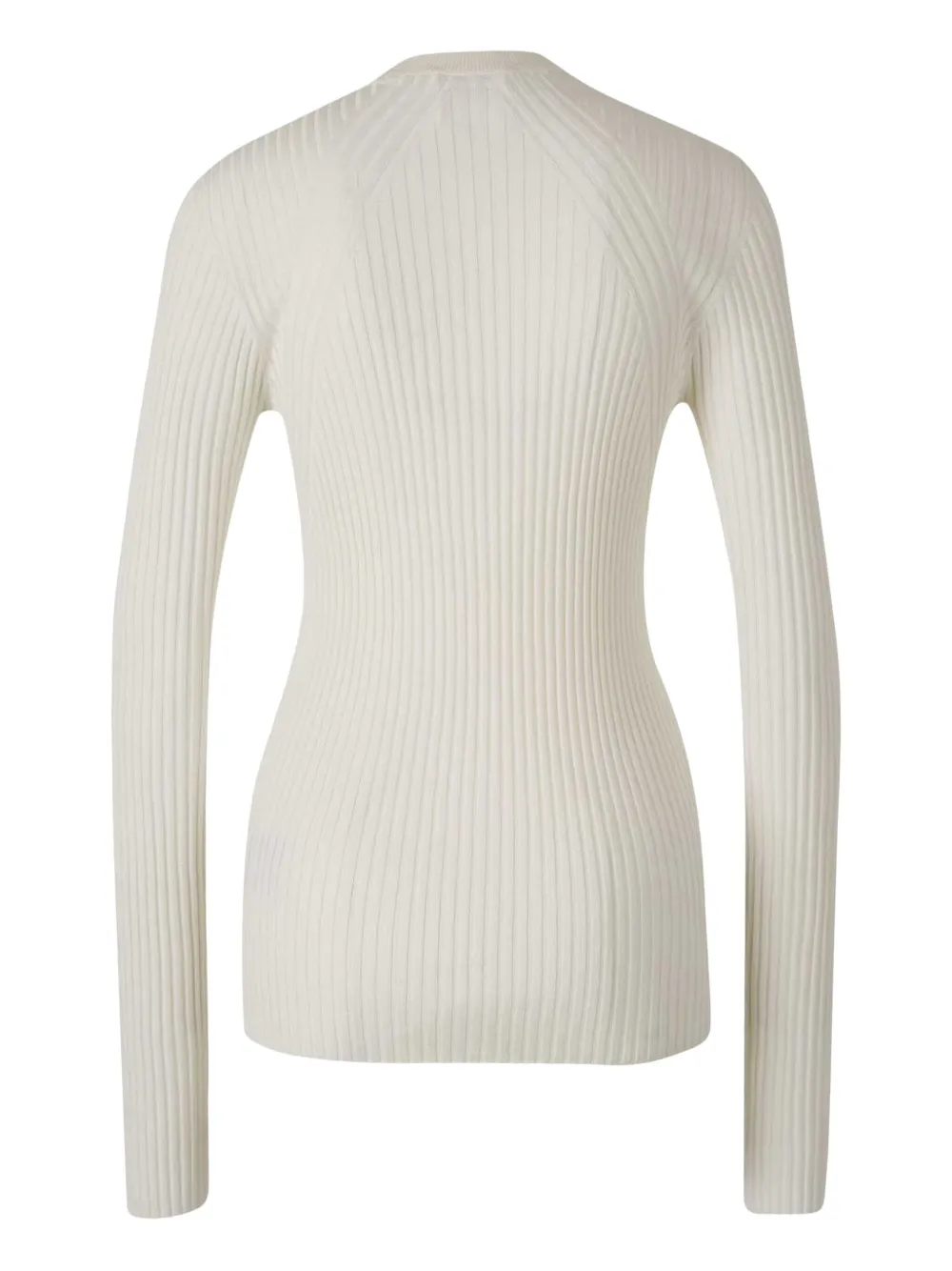 Jil Sander ribbed silk top - Wit