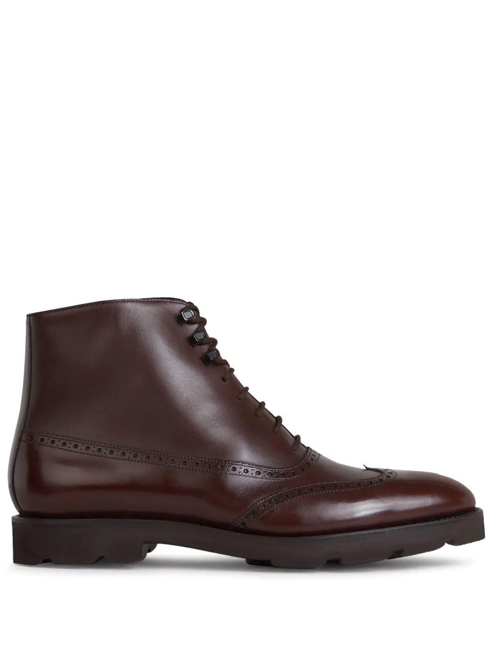 John Lobb Leren enkellaarzen Bruin