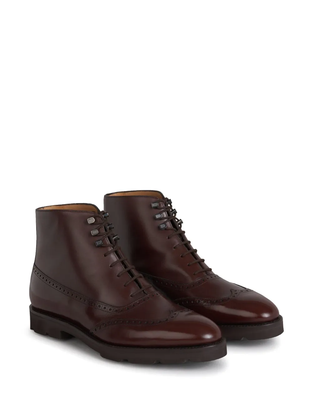 John Lobb Leren enkellaarzen - Bruin