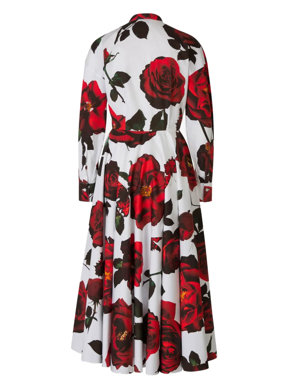Alexander McQueen Tudor midi-jurk - Wit