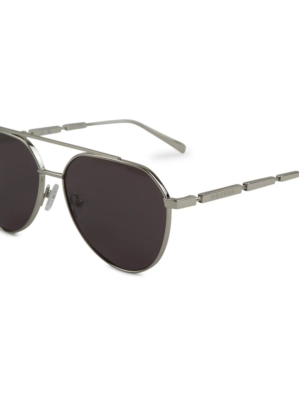 Alexander McQueen Eyewear Zonnebril met piloten montuur Zilver