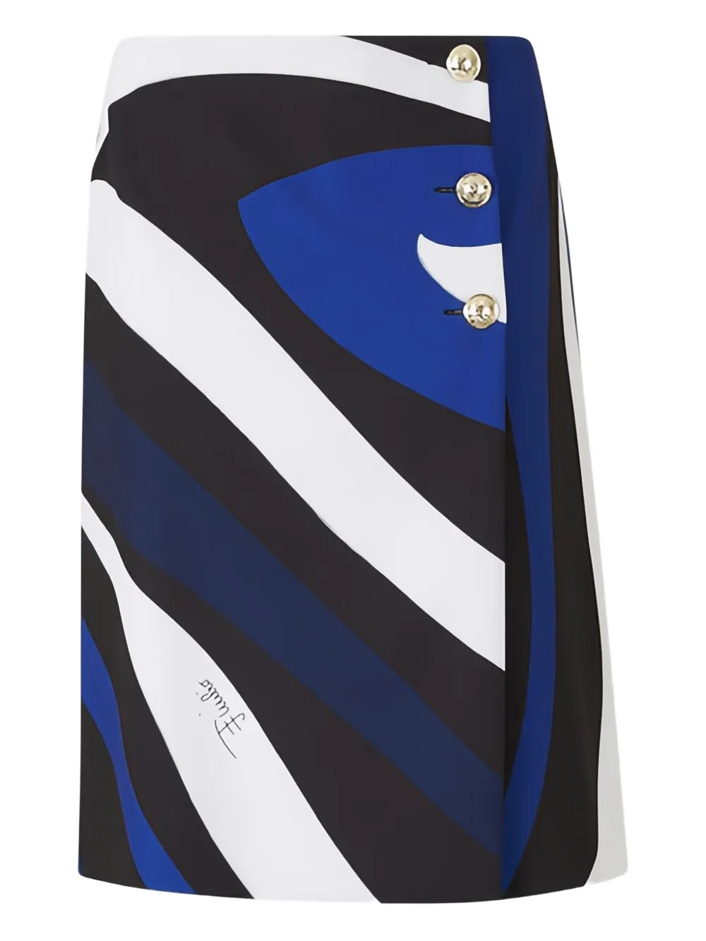 PUCCI Rok met marmerpatroon Blauw