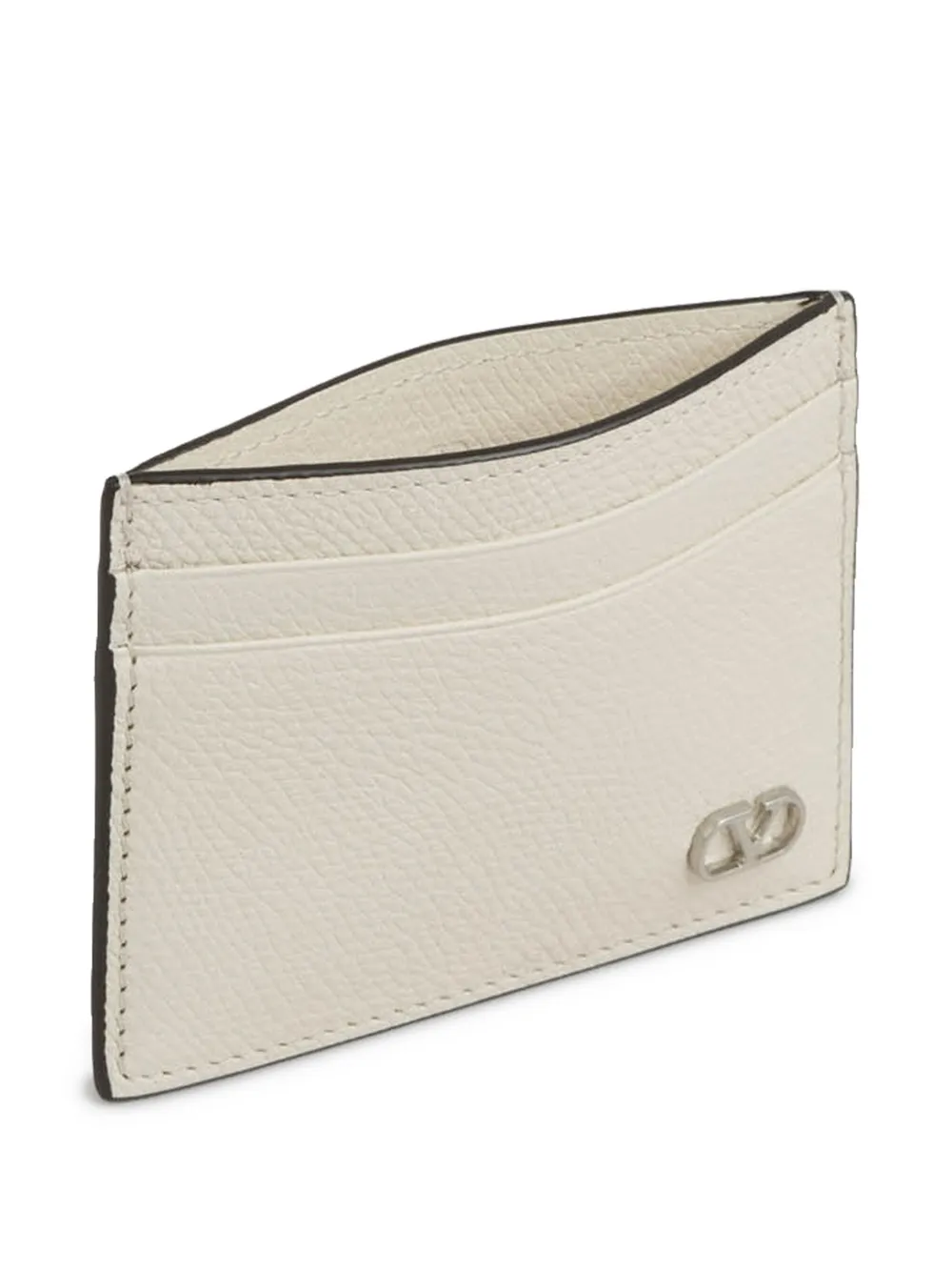 Valentino Garavani VLogo leren pasjeshouder Beige