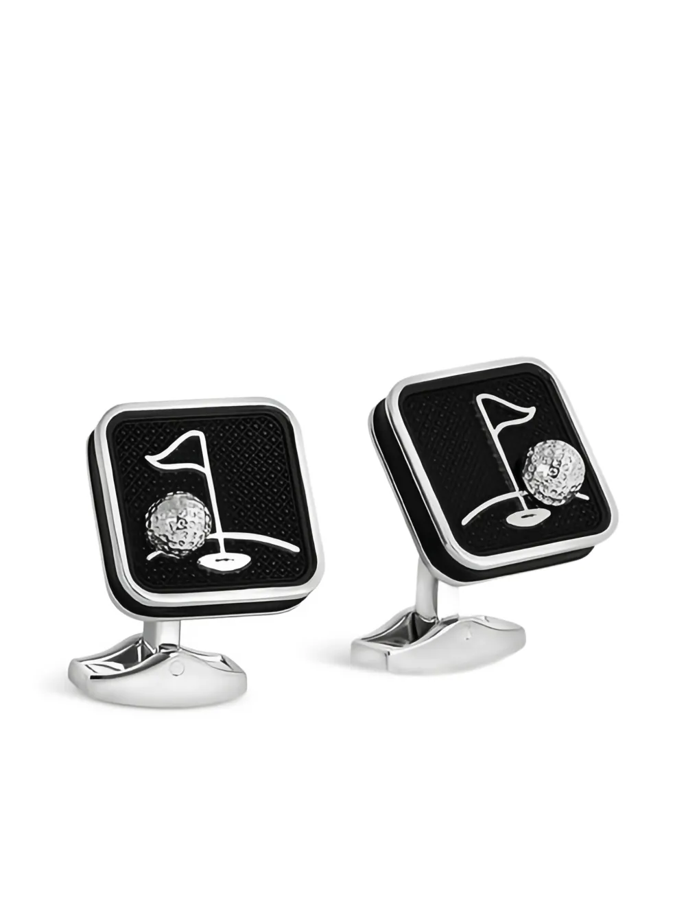 Tateossian Sports Ice Golf cufflinks | Silver | Image 1