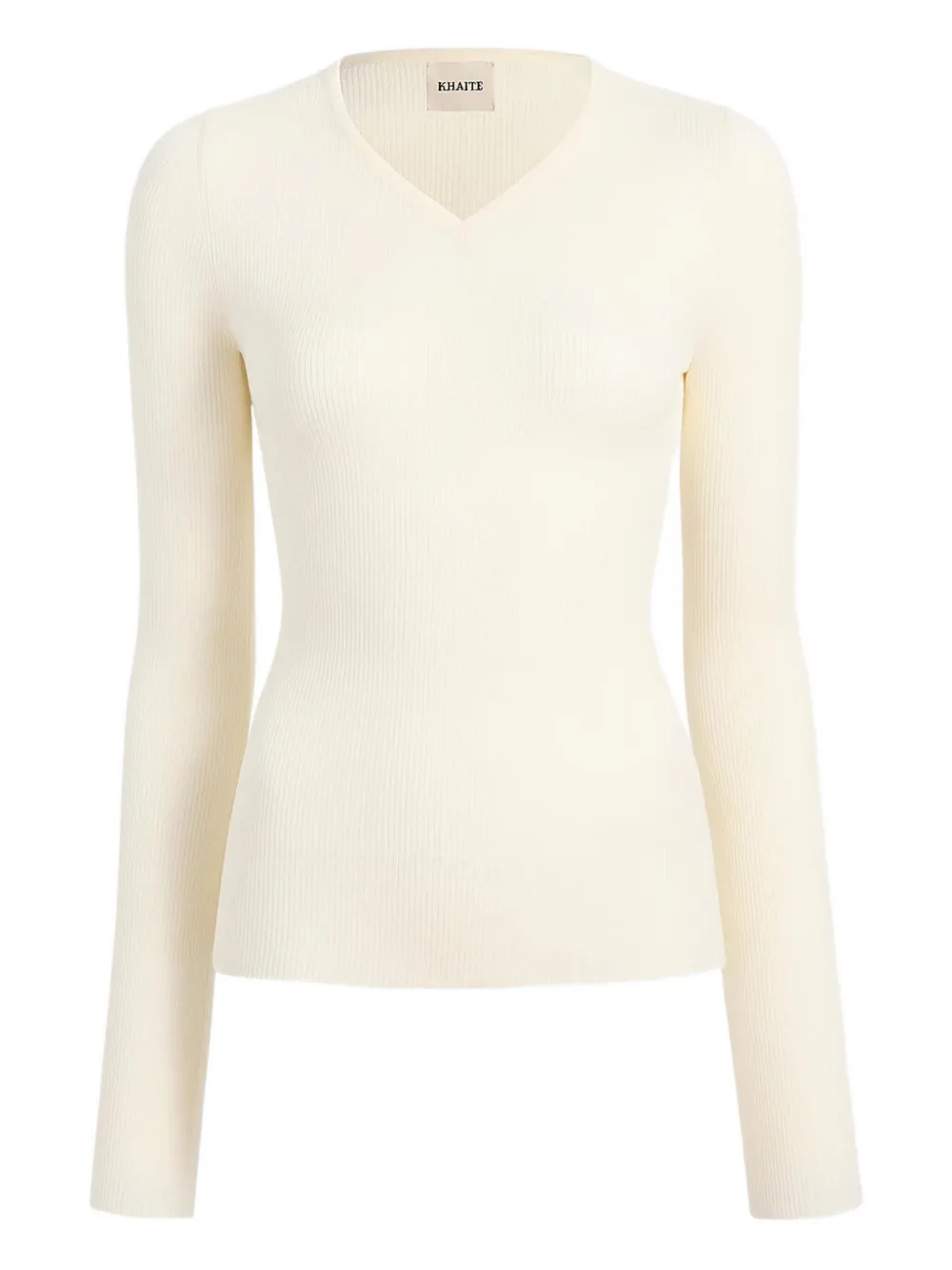 KHAITE v-neck sweater | White | Image 1
