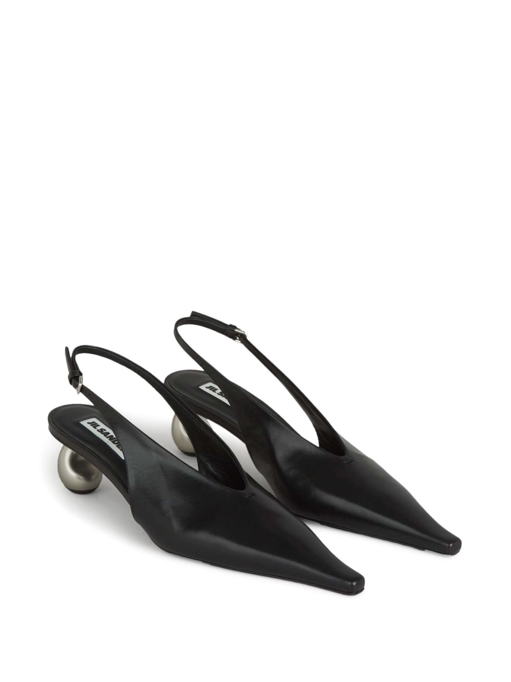 Jil Sander 55mm slingback pumps - Zwart