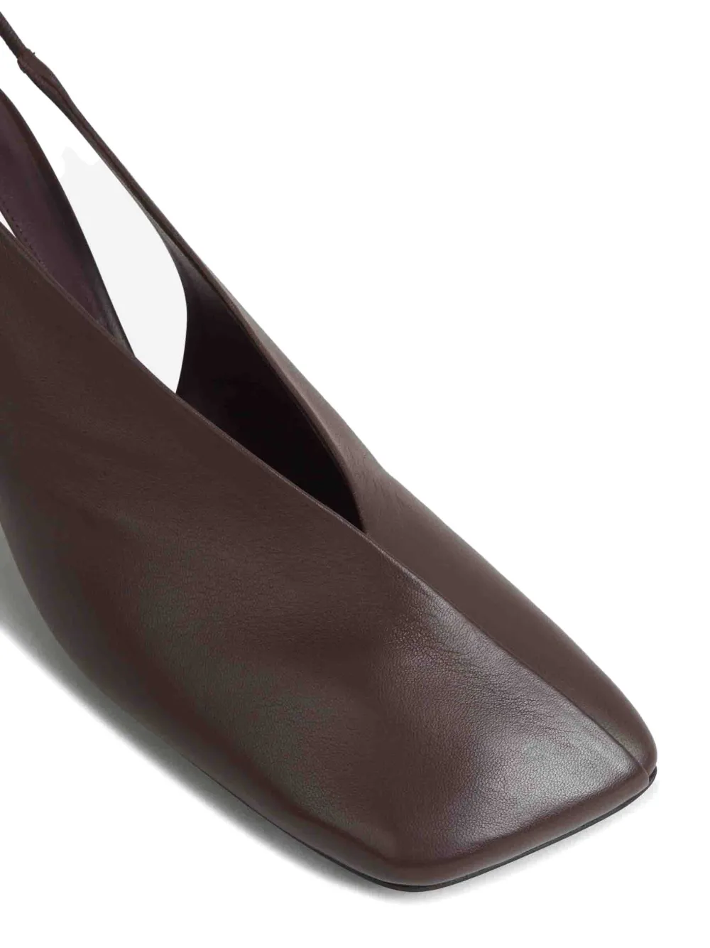 Jil Sander 70mm leather pumps Brown