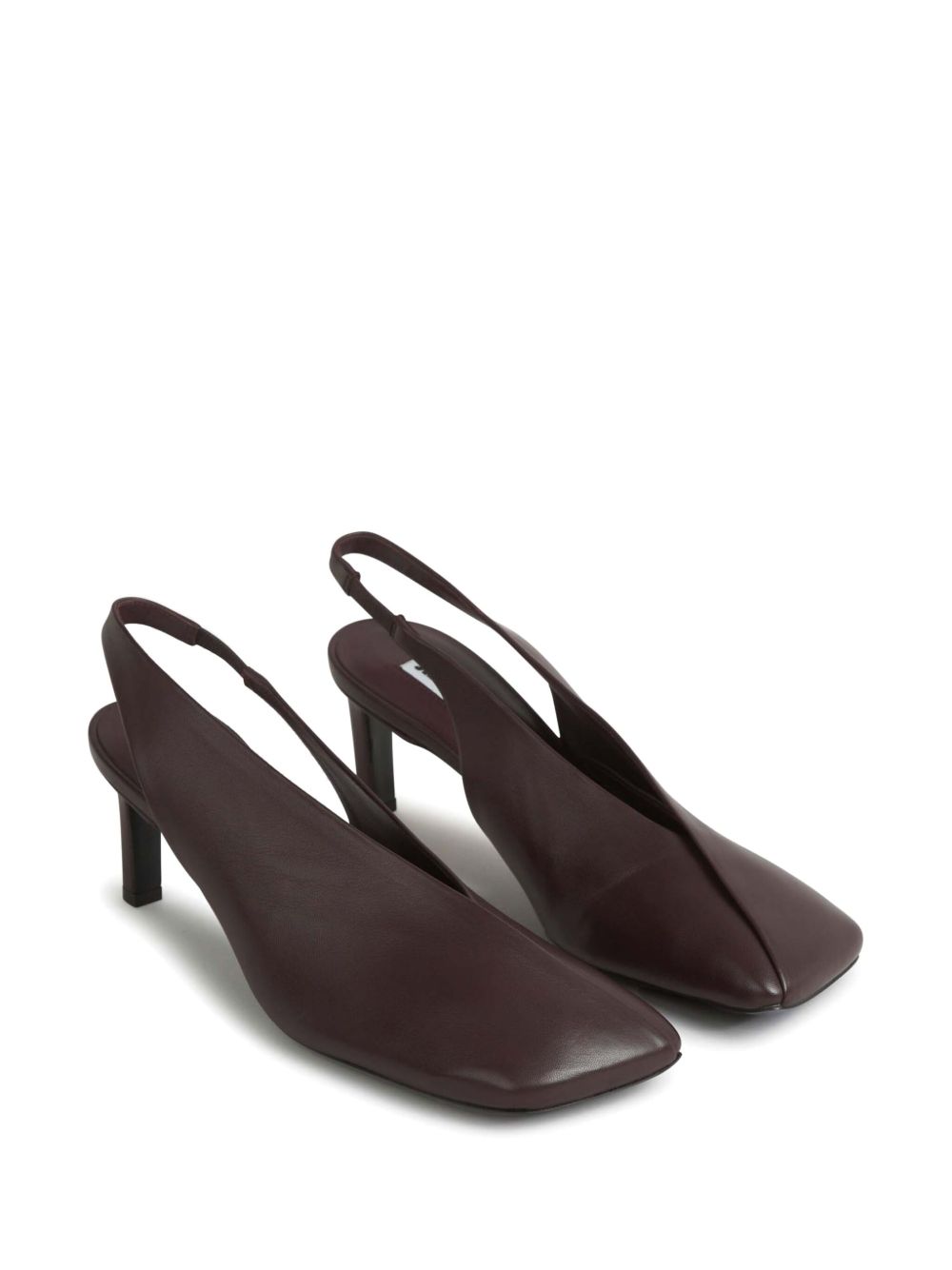 Jil Sander 70mm leather pumps - Bruin