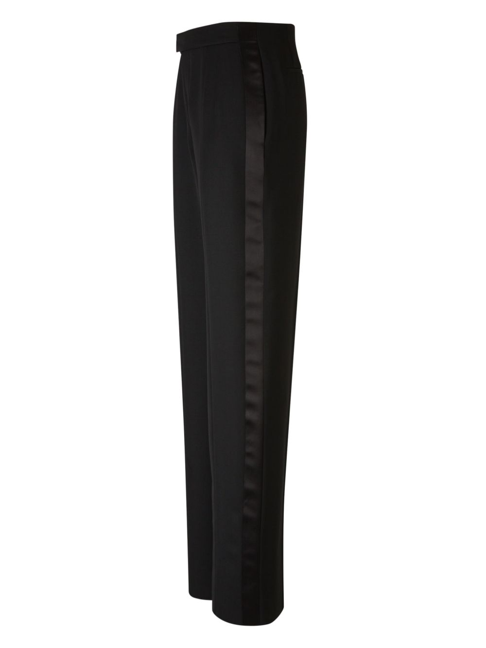 Alexander McQueen satin-trim trousers - Zwart