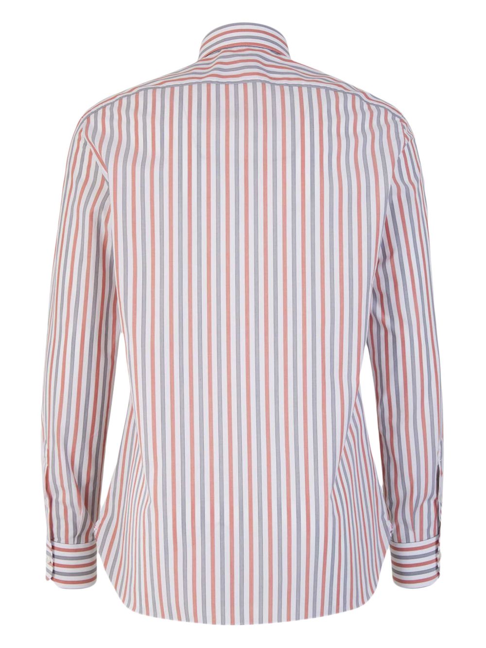 Isaia striped cotton shirt - Rood