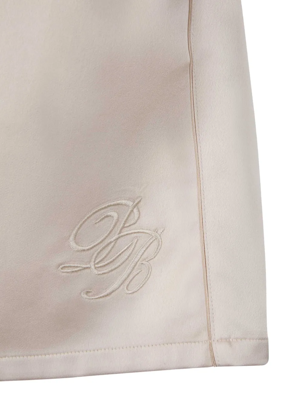 Balmain PB Signature satijnen bermuda shorts Wit
