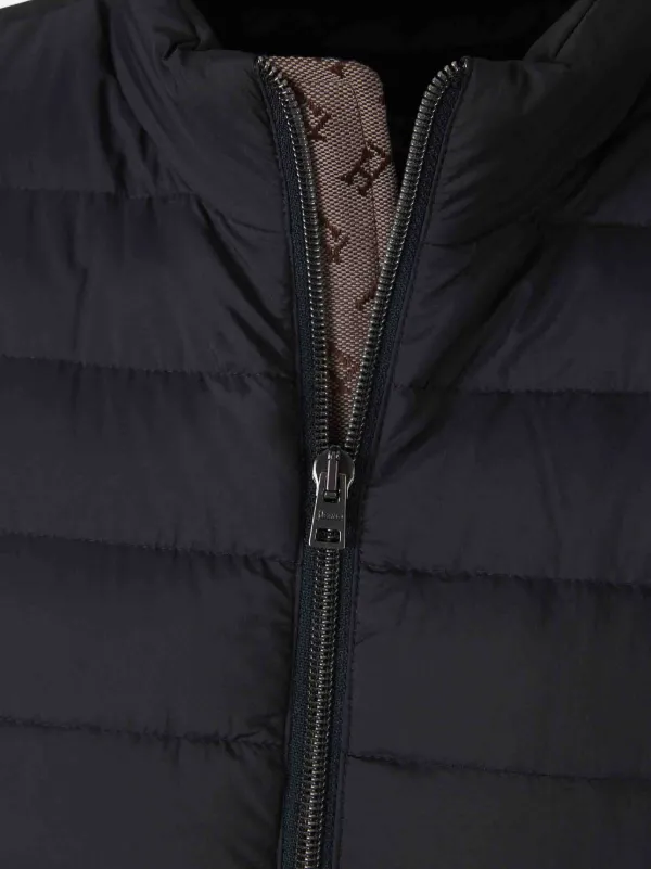 【関税&送料込み】Herno Blue Vest With High Neck And Butto Herno Quilted high-neck Vest | Blue | FARFETCH