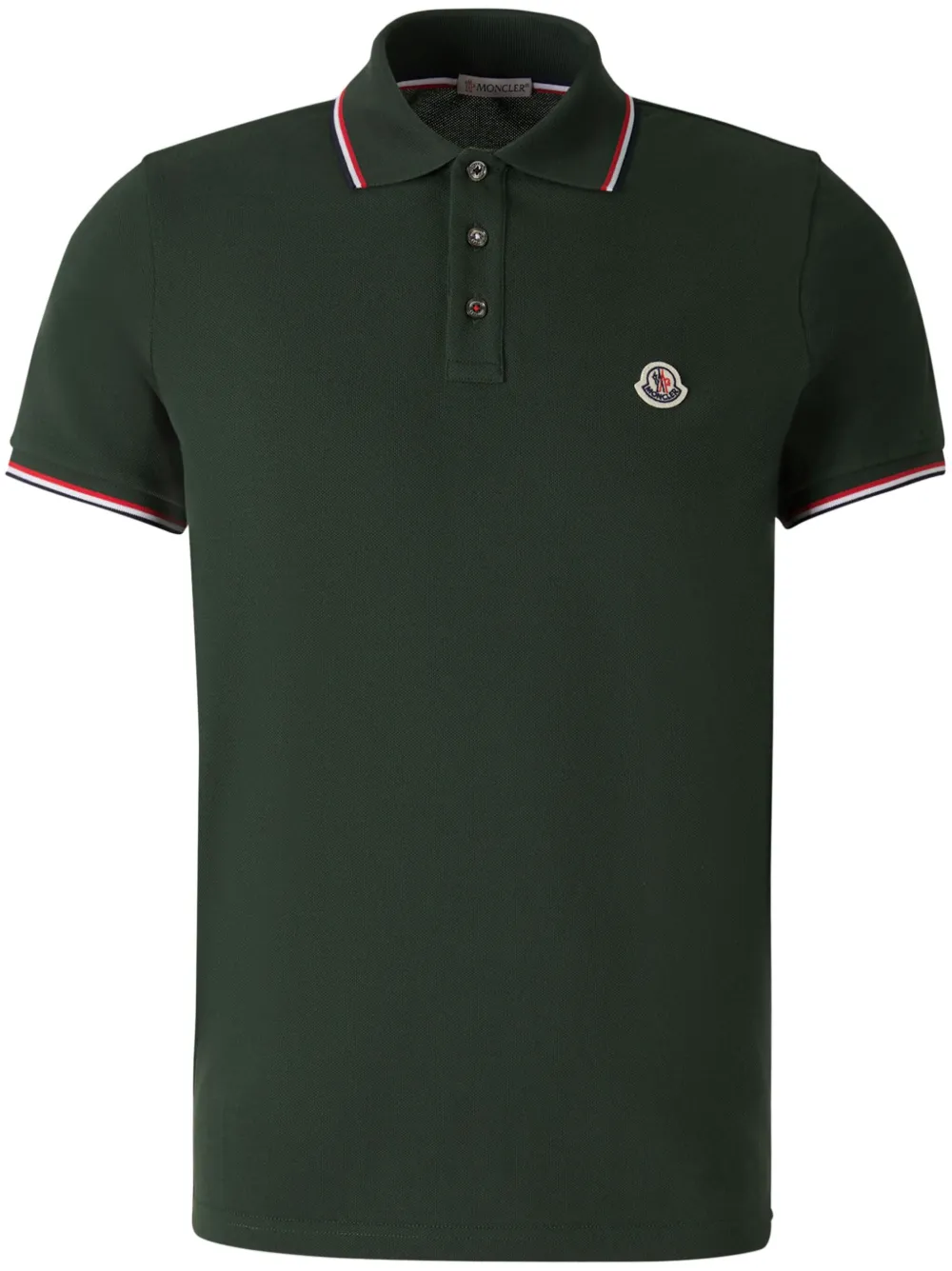 Moncler Poloshirt met logo-applicatie 455 GREEN