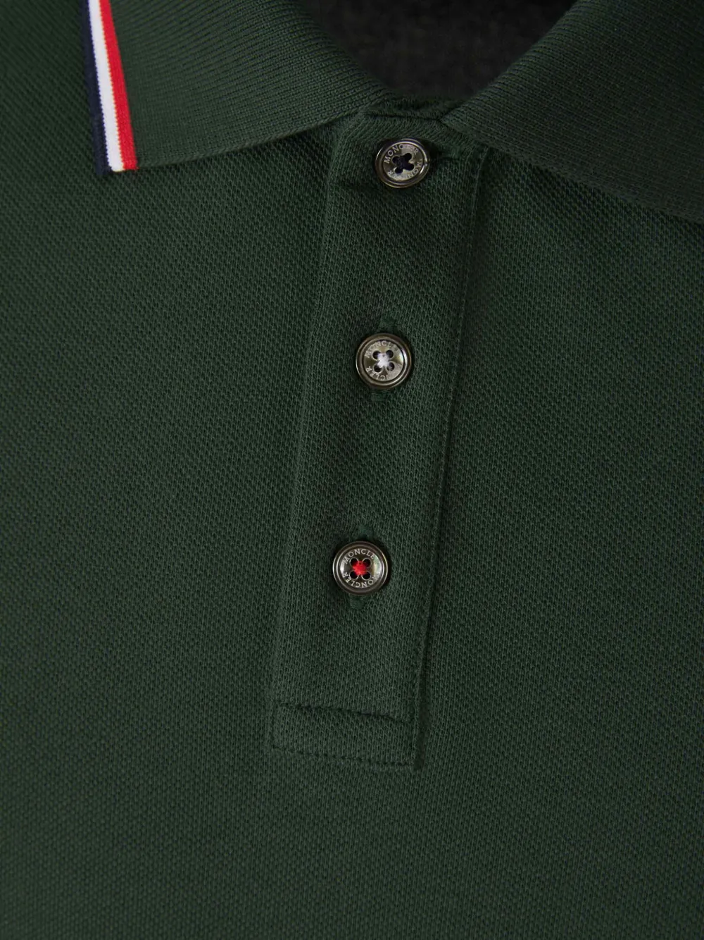 Moncler Poloshirt met logo-applicatie 455 GREEN