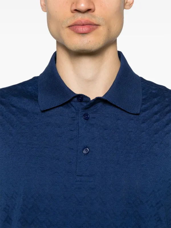 Givenchy Monogram 72 Jacquard Polo Shirt | Blue | FARFETCH HK