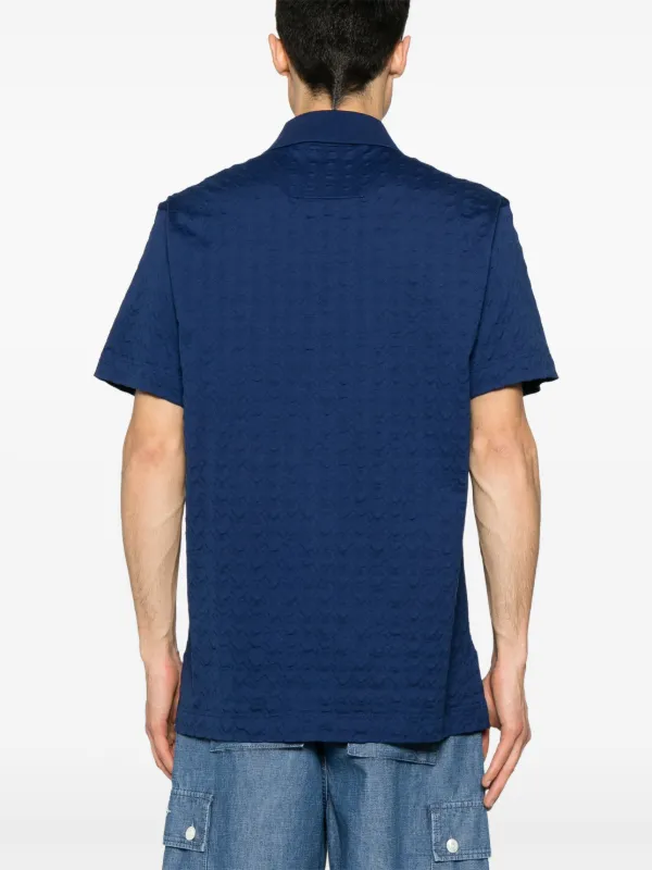 【関税＆送料込み】Givenchy \"Monogram 72\" Jacquard Polo Sty Givenchy Blue Monogram 72 Jacquard Polo Shirt – Zoo Fashions