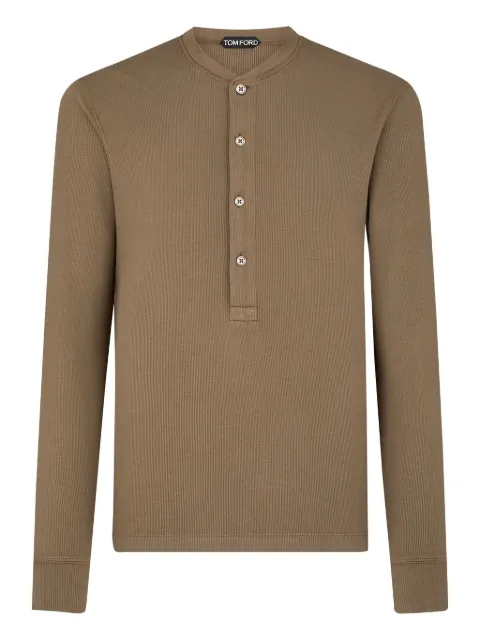 TOM FORD playera de canalé con botones