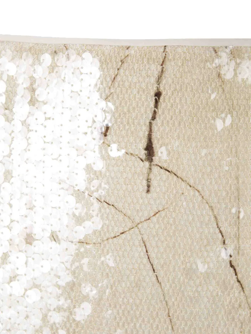 Shop Peserico Floral Sequinned Skirt In Neutrals