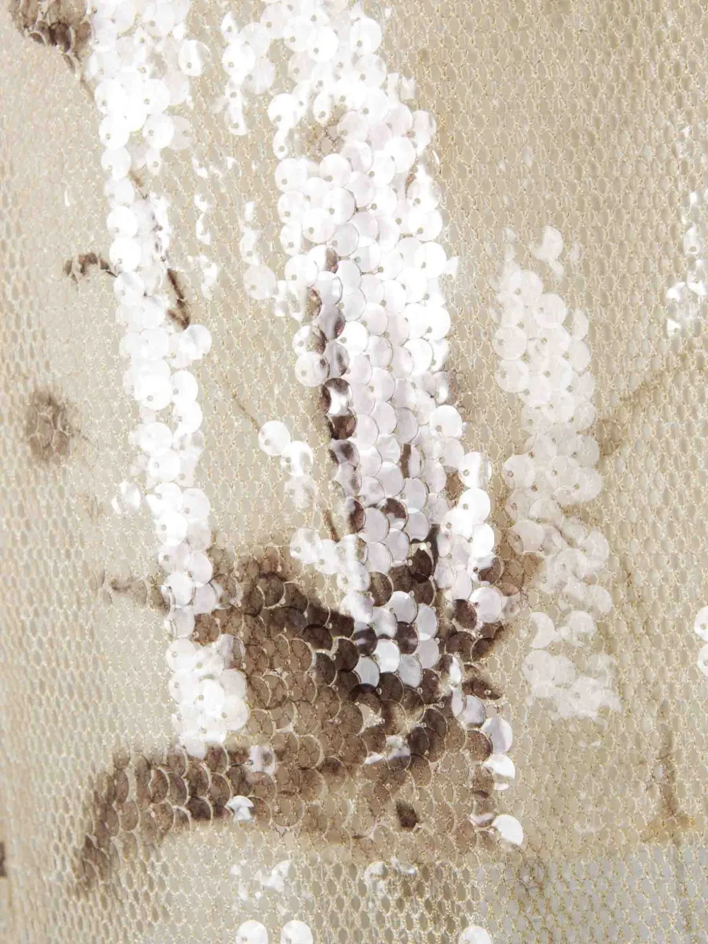 Shop Peserico Floral Sequinned Skirt In Neutrals