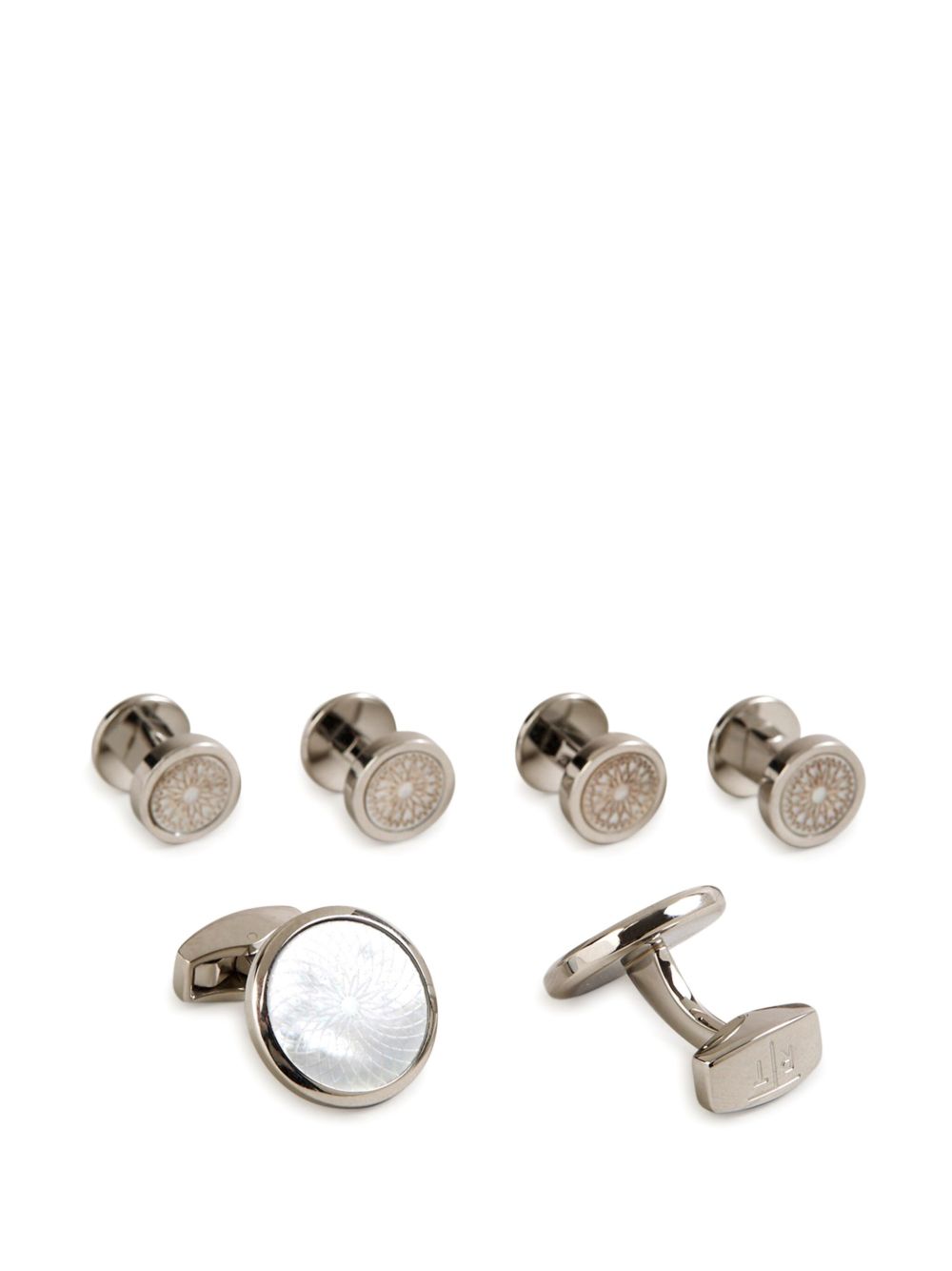 Tateossian Rotondo Guilloche cufflinks - Zilver