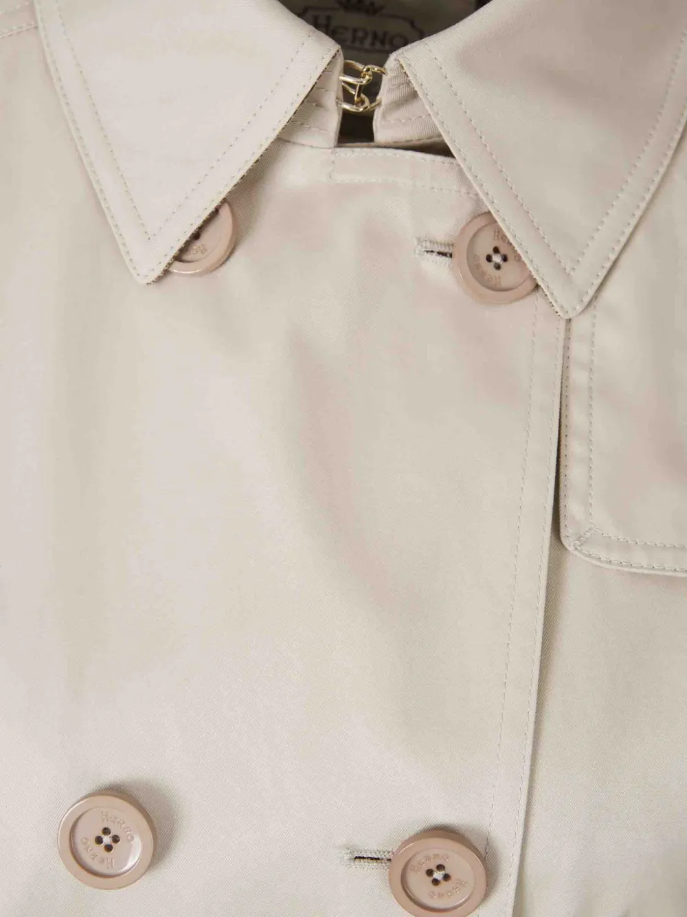 Herno Trenchcoat met verborgen sluiting Beige
