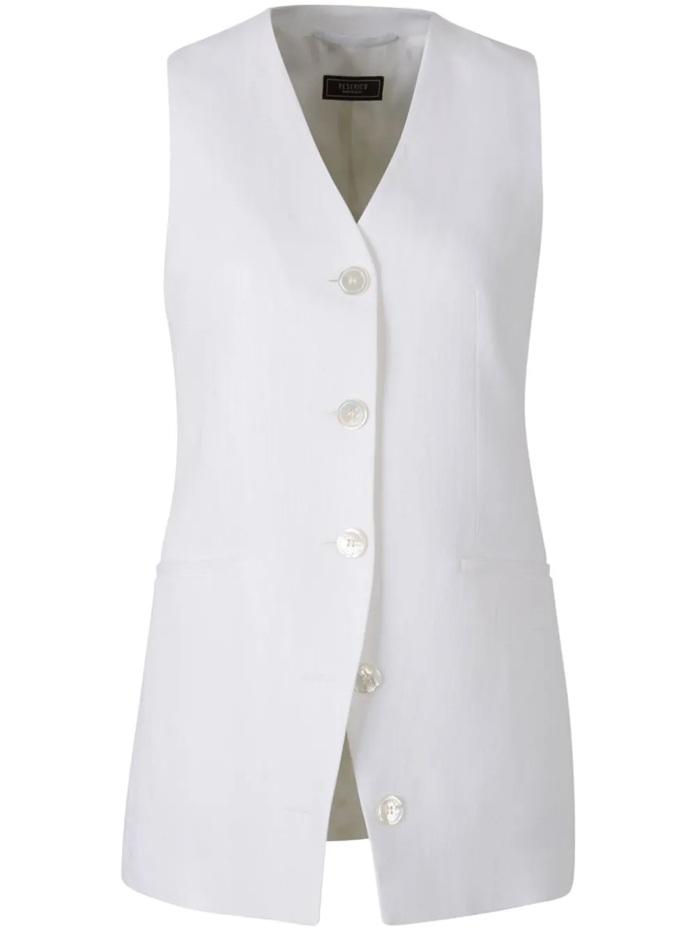 v-neck buttoned vest