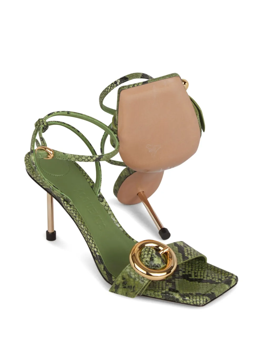 Jacquemus 80mm The Regalo sandals Green