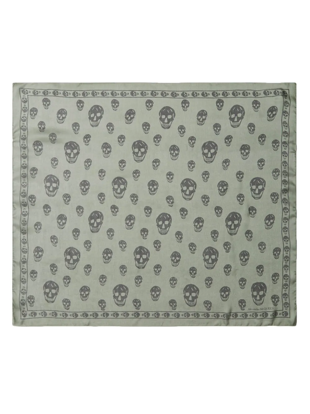Alexander McQueen Classic Skull sjaal Groen