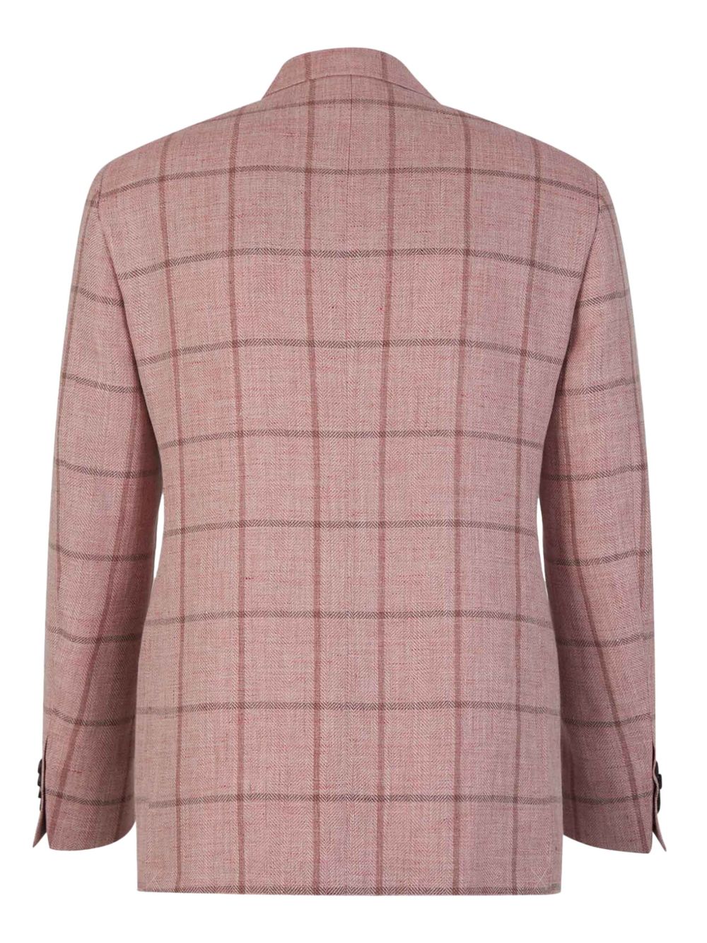 Canali Geruite blazer - Roze