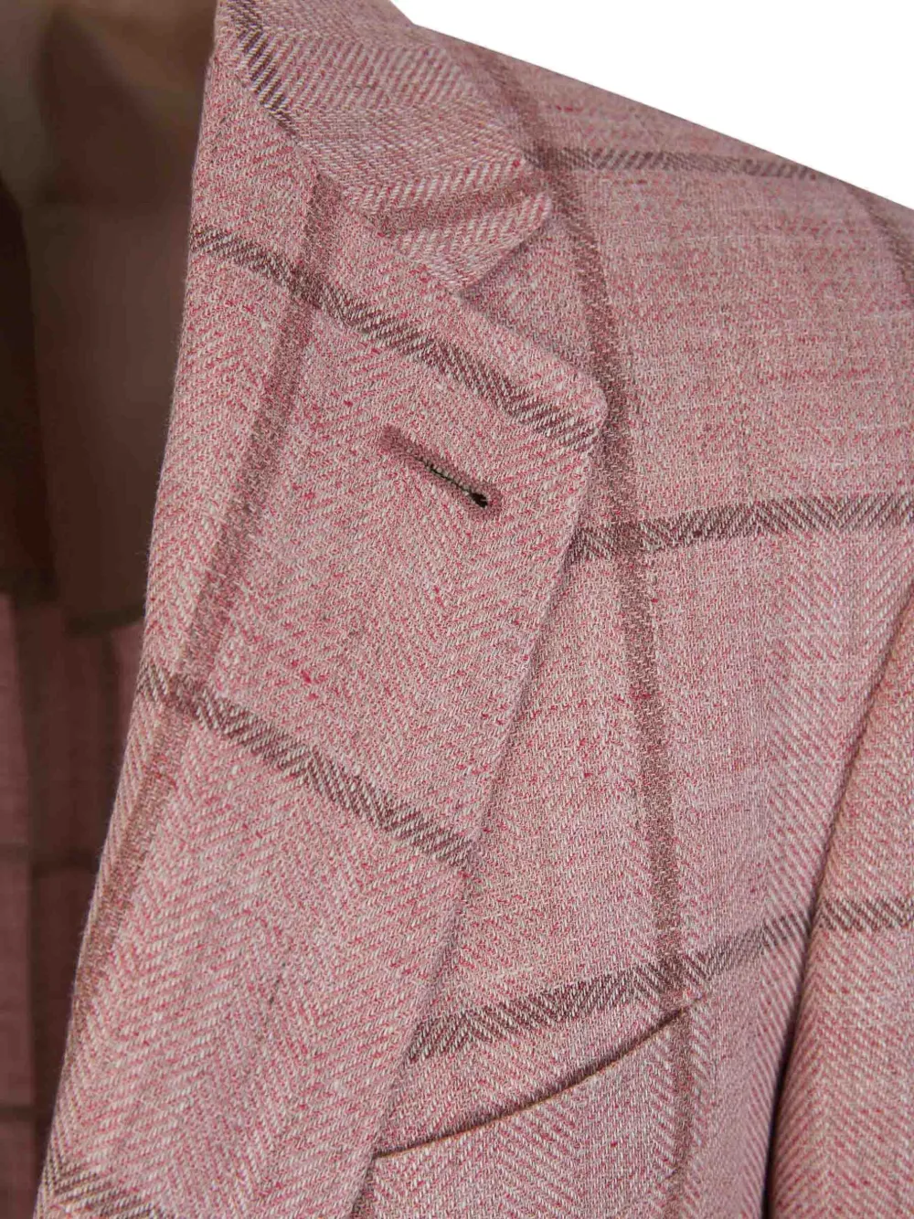 Canali Geruite blazer Roze