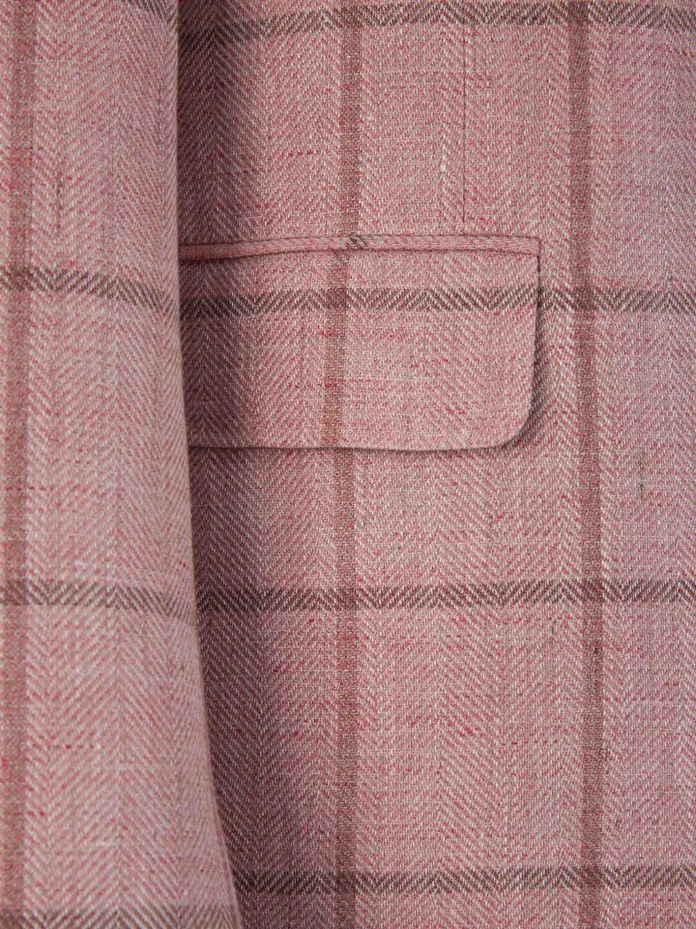 Canali Geruite blazer Roze