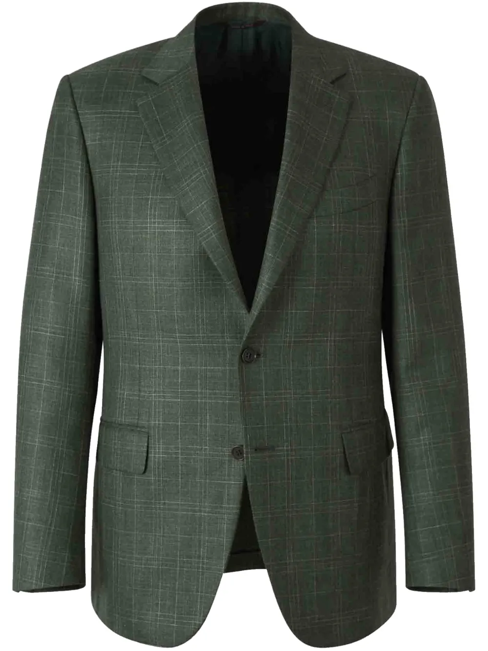 Canali Geruite blazer Groen