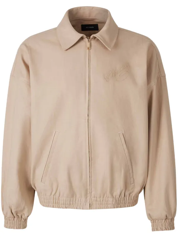 Willy Chavarria Kendrick Logo-embroidered Bomber Jacket in Brown