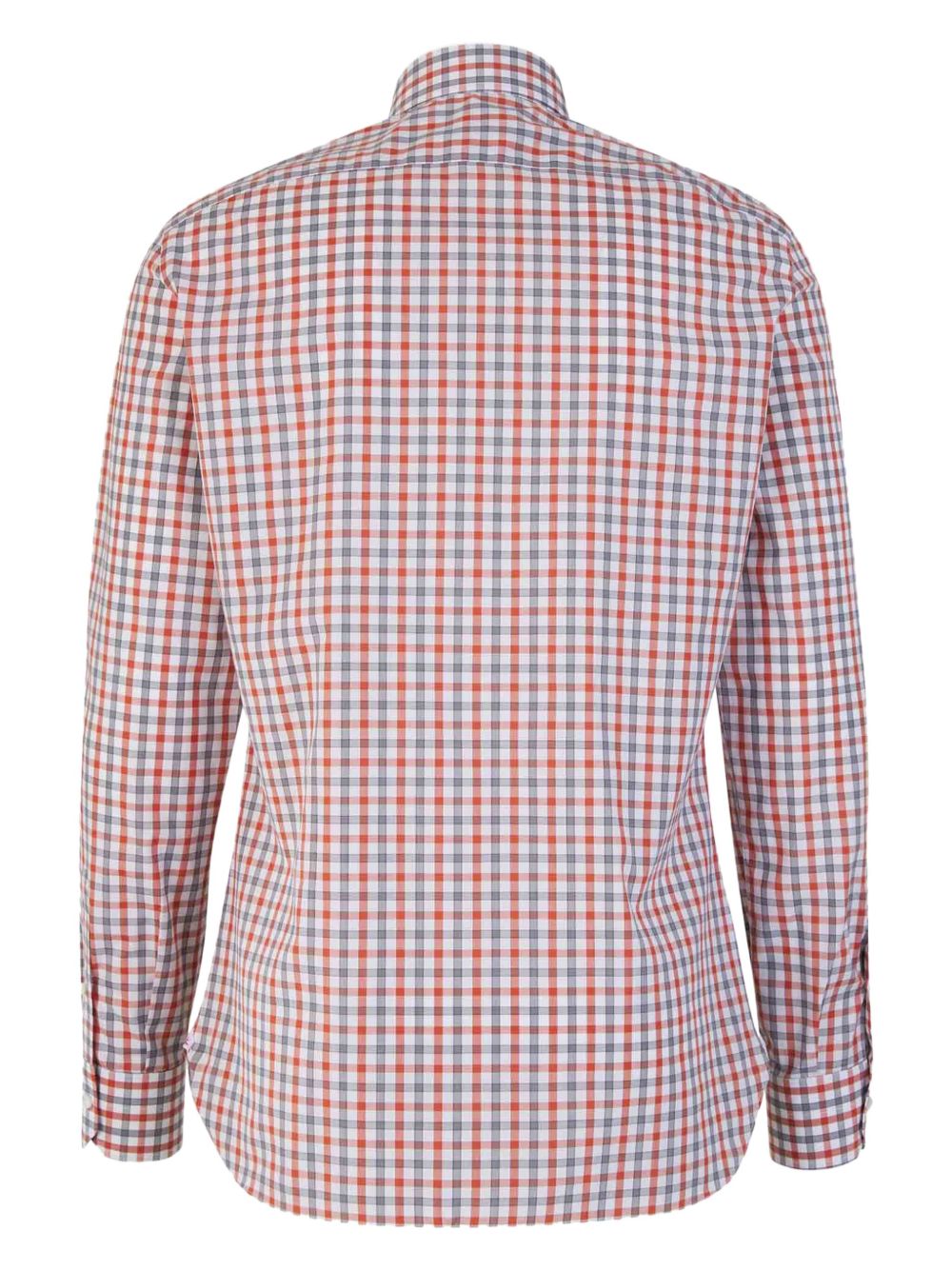 Isaia checkered cotton shirt - Rood