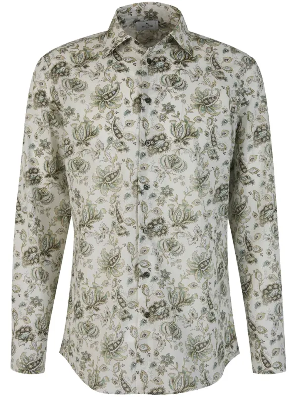 ETRO ペイズリー シャツ | グリーン | FARFETCH JP