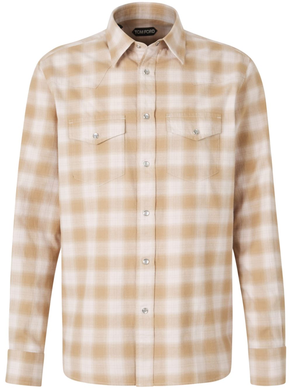 TOM FORD checkered shirt Beige