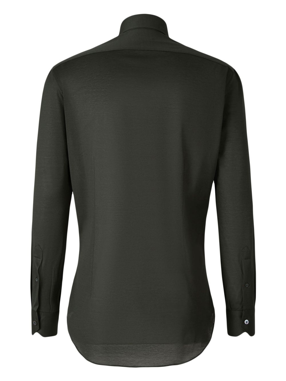 Fray cotton piqué shirt - Groen