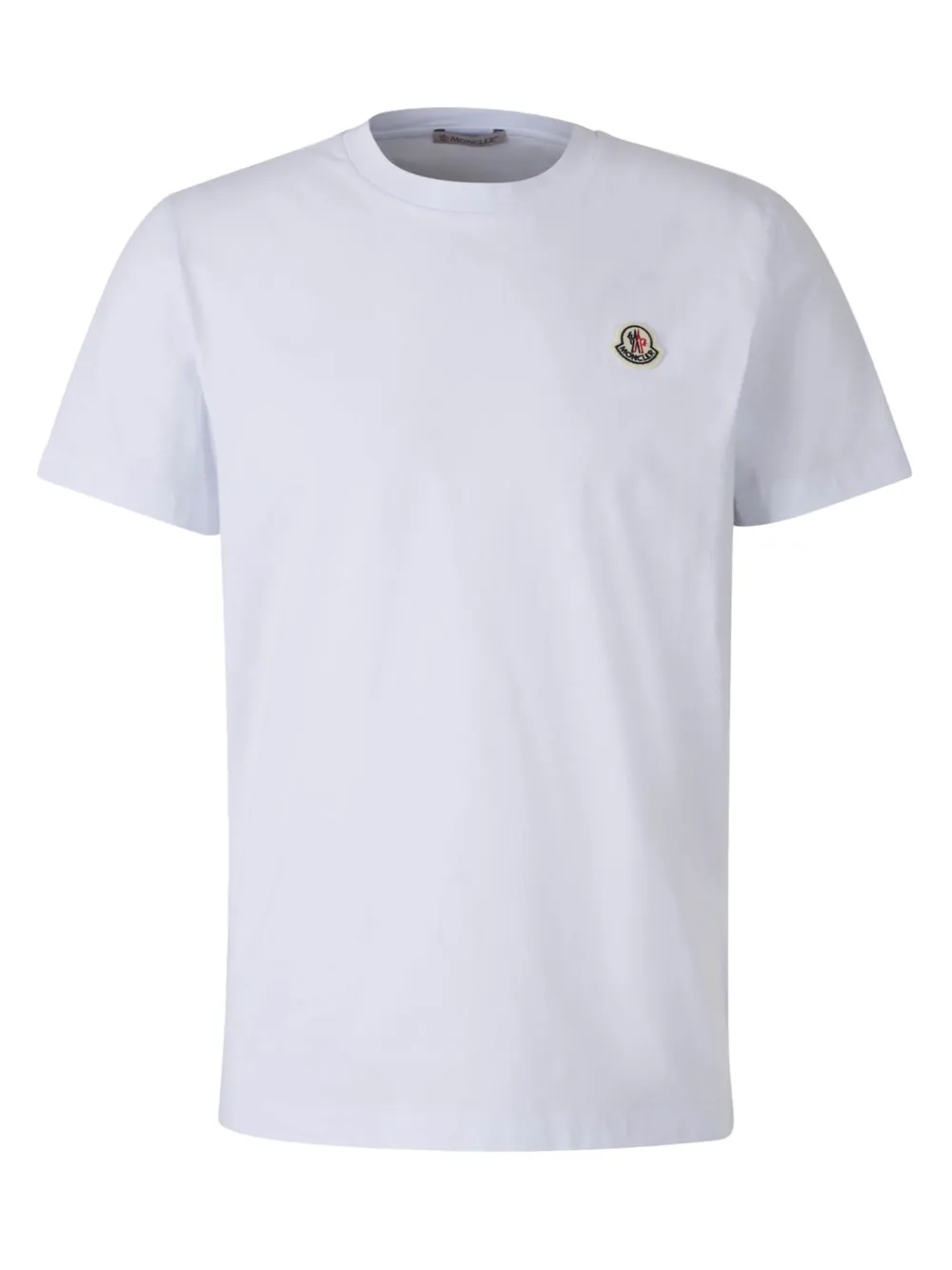 Moncler Drie katoenen T-shirts met logopatch Blauw