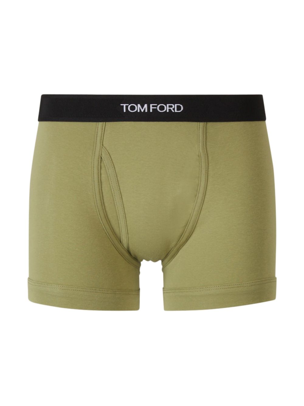 TOM FORD logo-band cotton boxer Groen