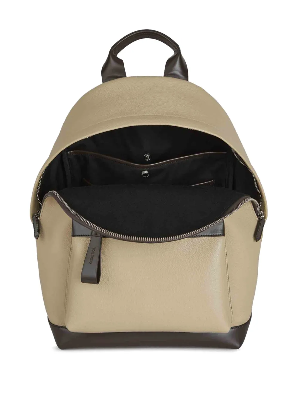 TOM FORD Tweekleurige rugzak van bewerkt leer Beige