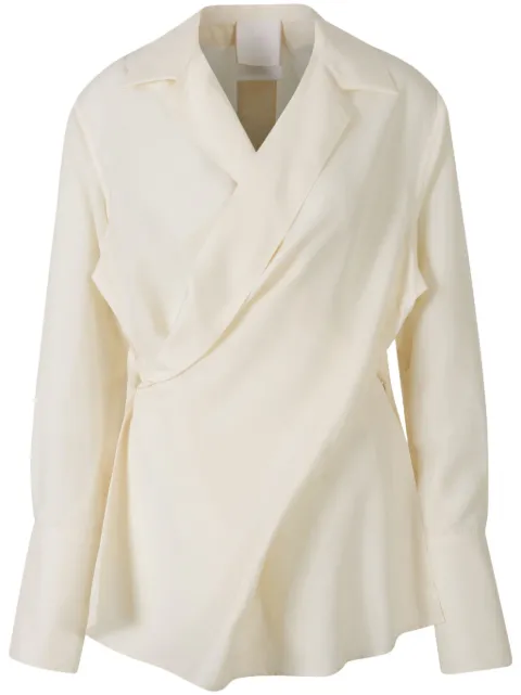 Givenchy camisa con diseño cruzado