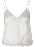 Alexander McQueen V-neck satin top - White