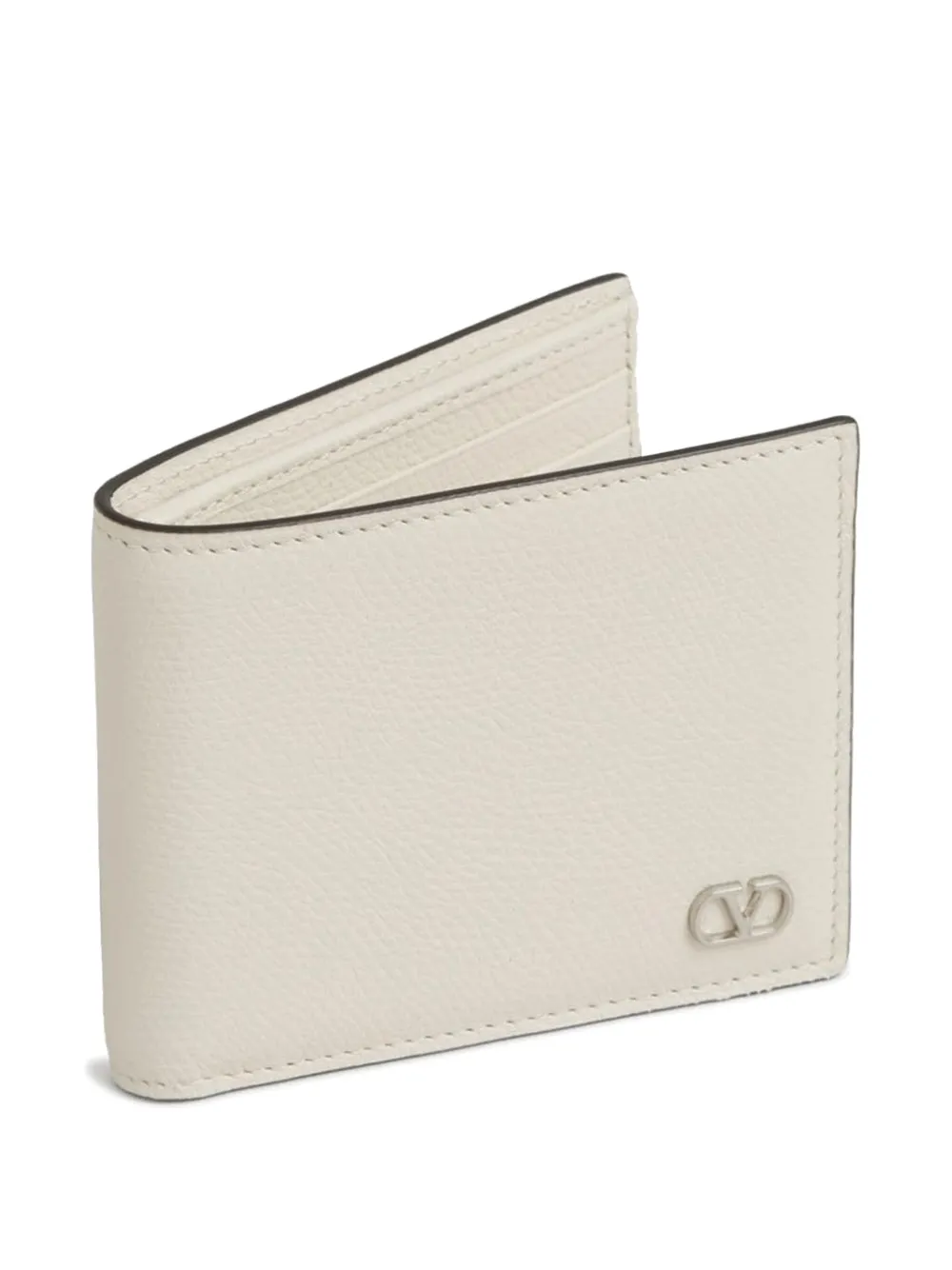 Valentino Garavani VLogo leren portemonnee Beige