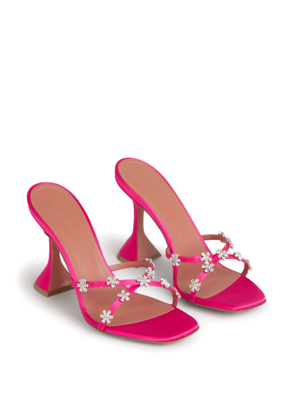 Amina Muaddi 95mm Lilly mules - Roze