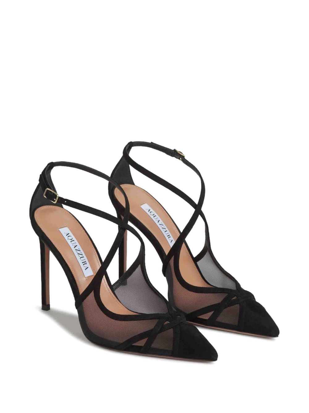 Aquazzura 105mm Shear pumps - Zwart