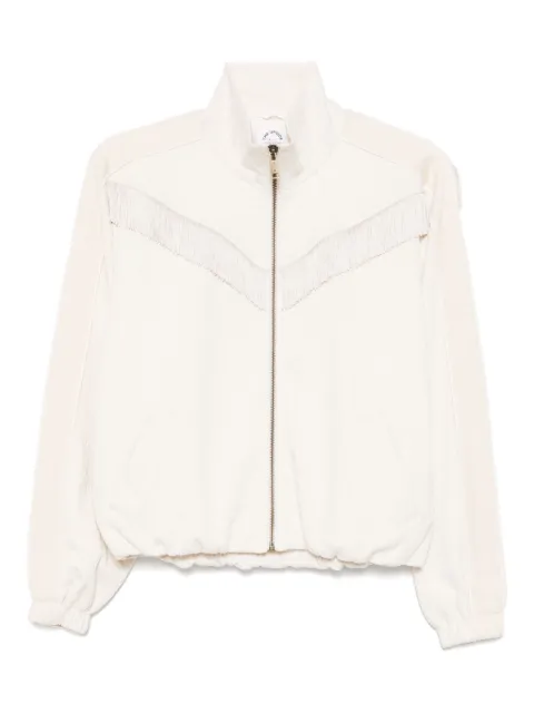 The Upside bow n arrow fringed zip jacket