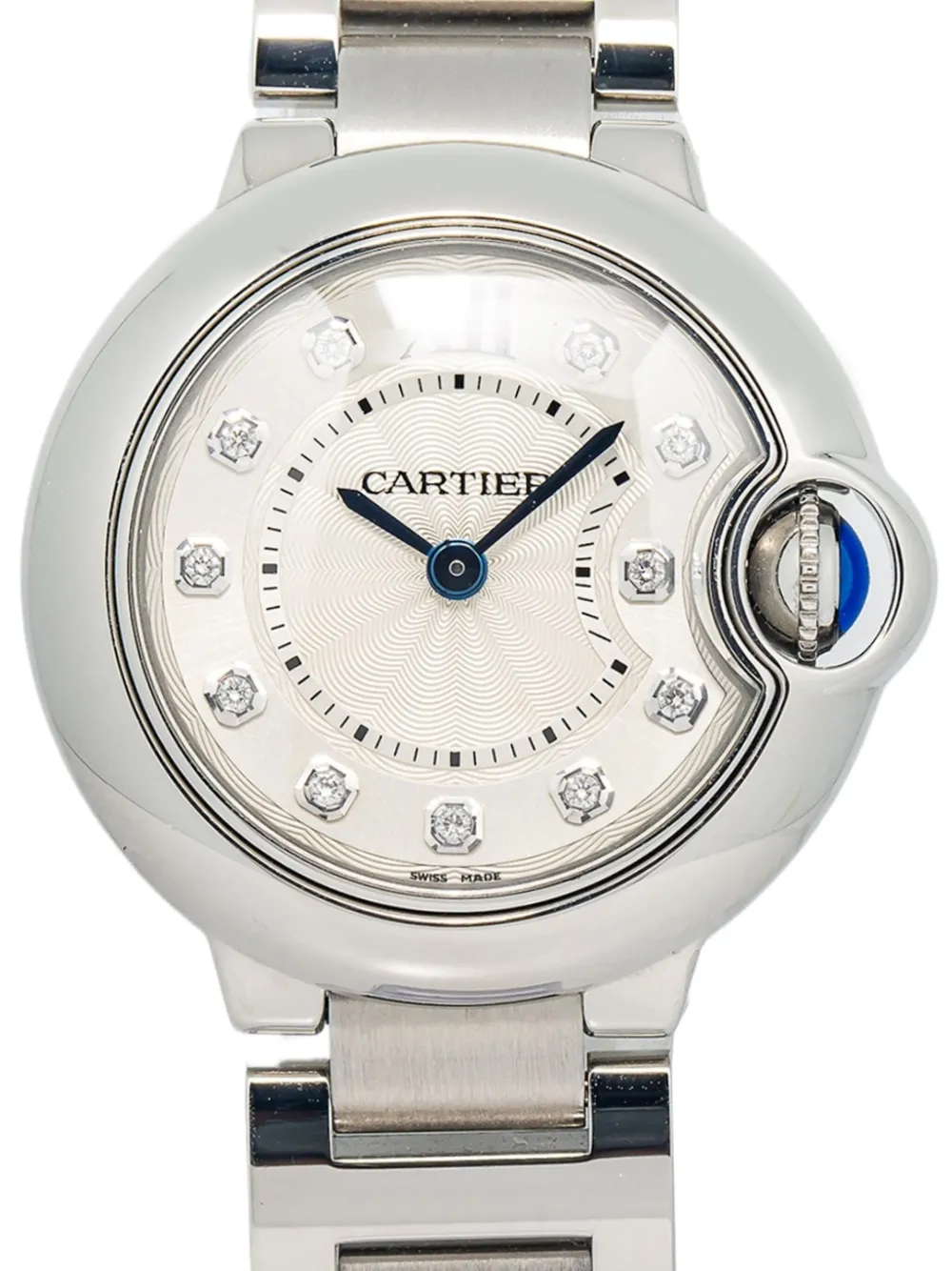 Pre-owned Cartier  Ballon Bleu 28mm In White