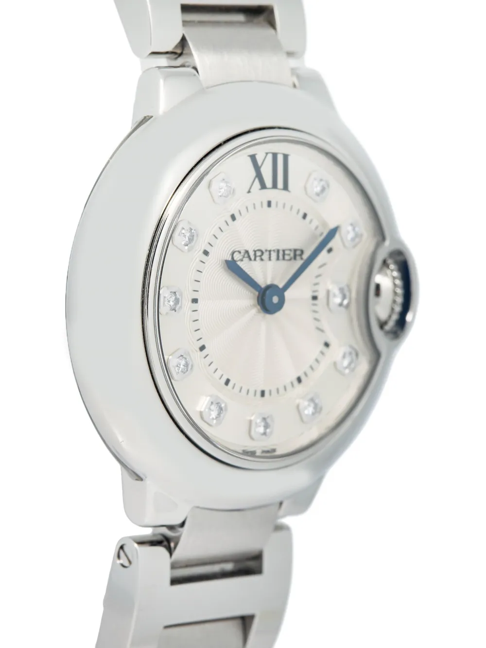 Pre-owned Cartier  Ballon Bleu 28mm In White