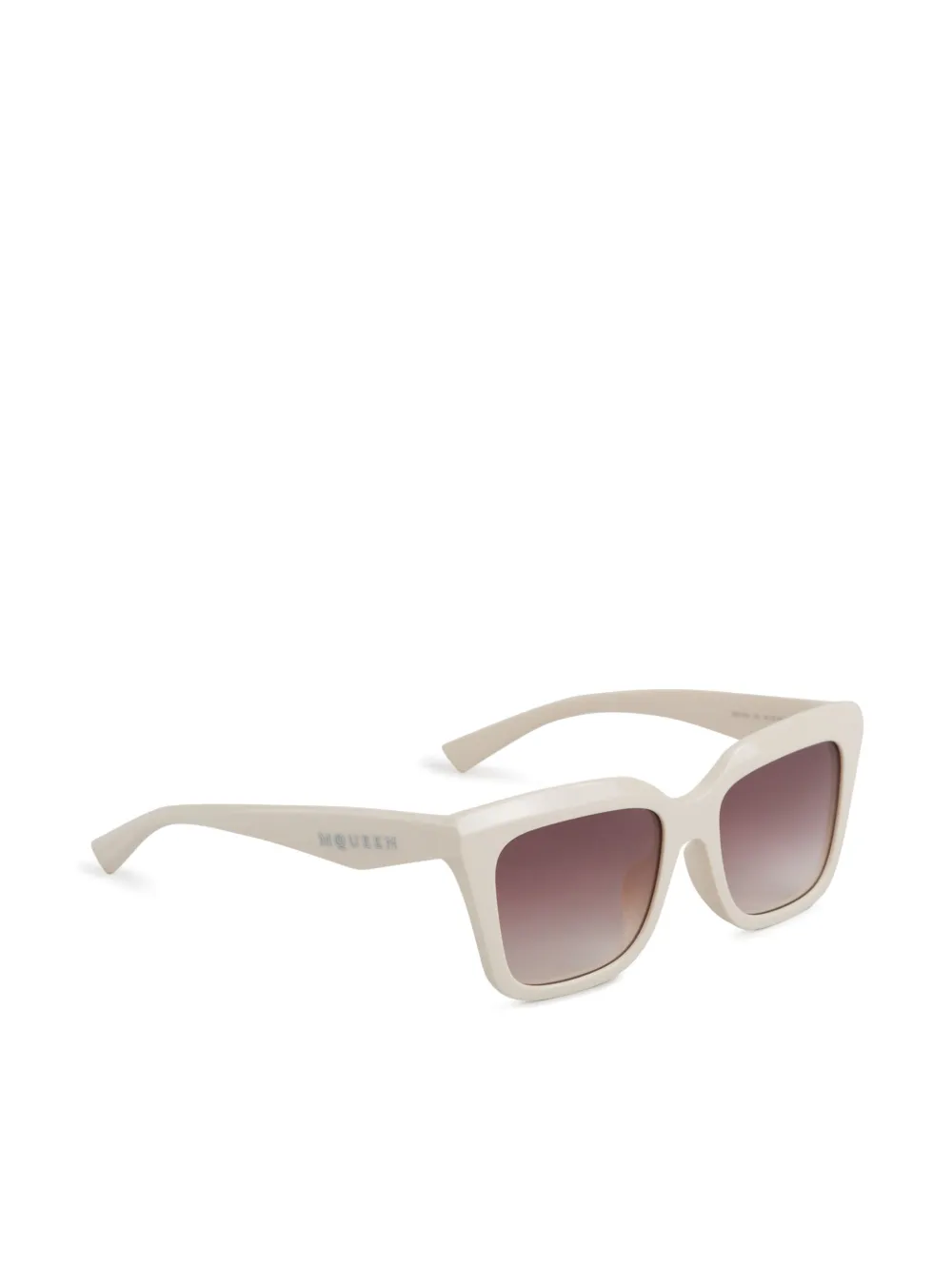 Alexander McQueen Eyewear Zonnebril met rechthoekig montuur - Beige