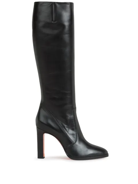 Santoni 100mm leather boots
